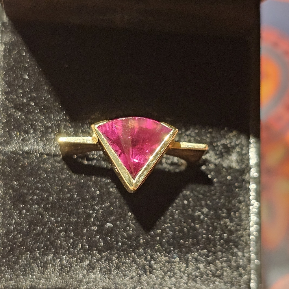 SOLD Marroccini 14K Rhodolite Cocktail Ring - Picture 2 of 8